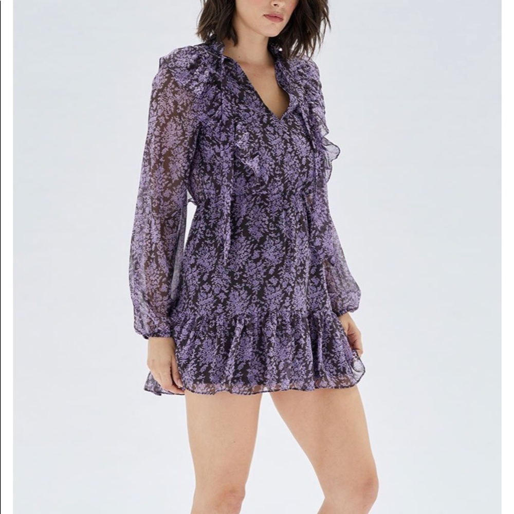 MINKPINK ADALANE TIE FRILL MINI DRESS - Picture 6 of 9